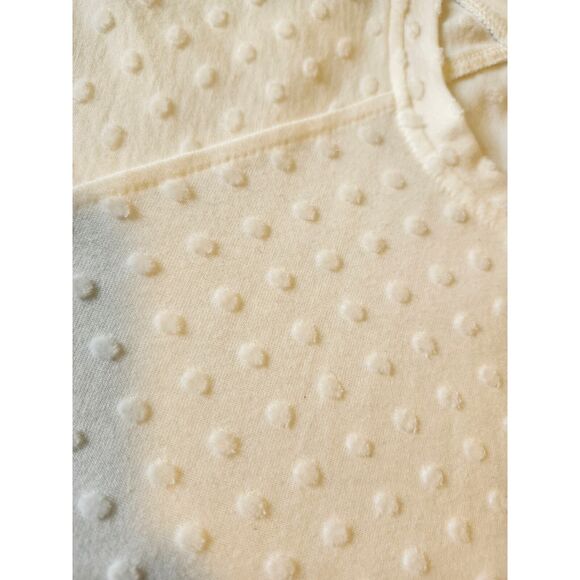 Women's size Small Ivory Top | Peplum Ruffle | Boho | NWT John Paul Fever - Picture 3 of 9